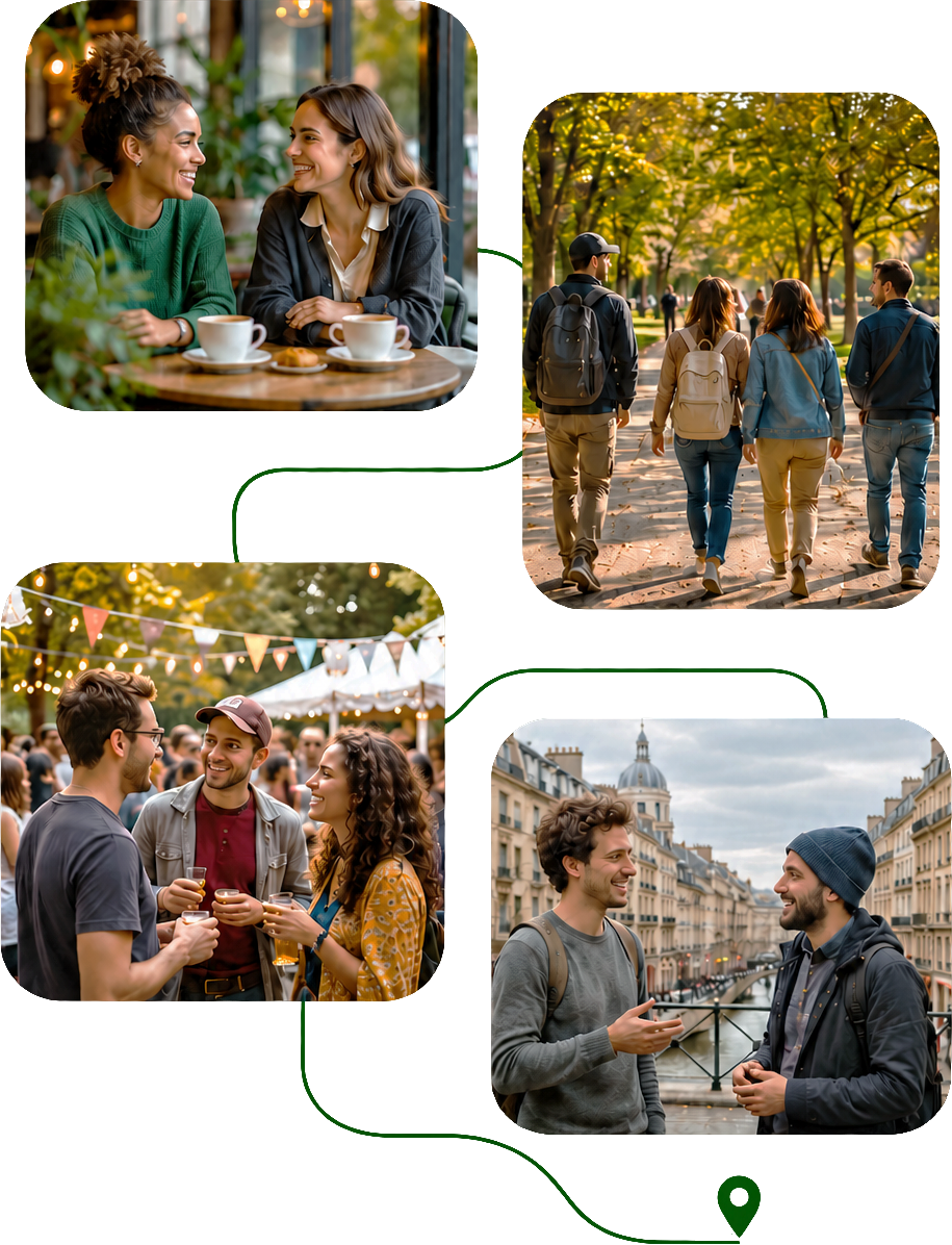 Friends enjoying time together in a welcoming community